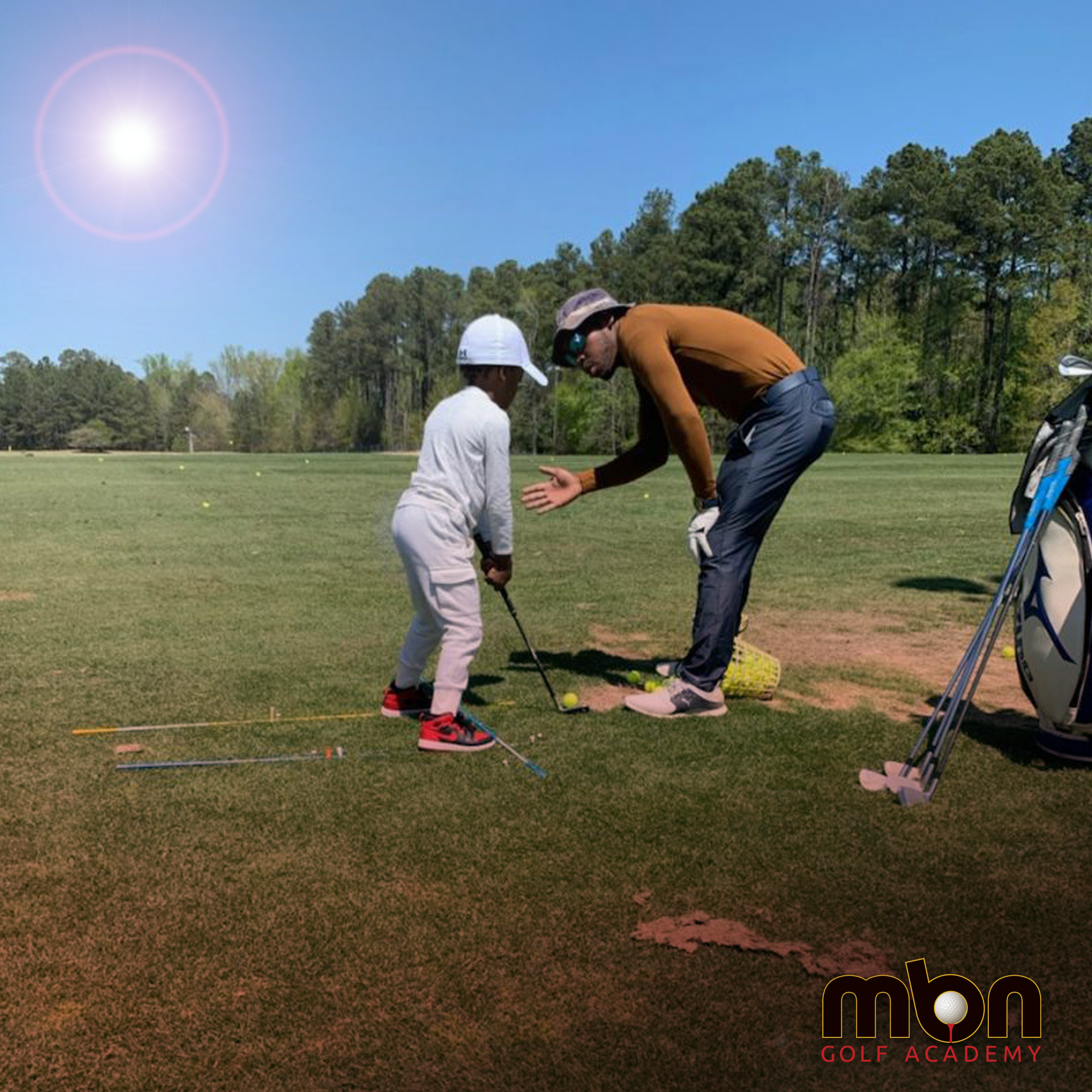 MBN golf instruction in progress