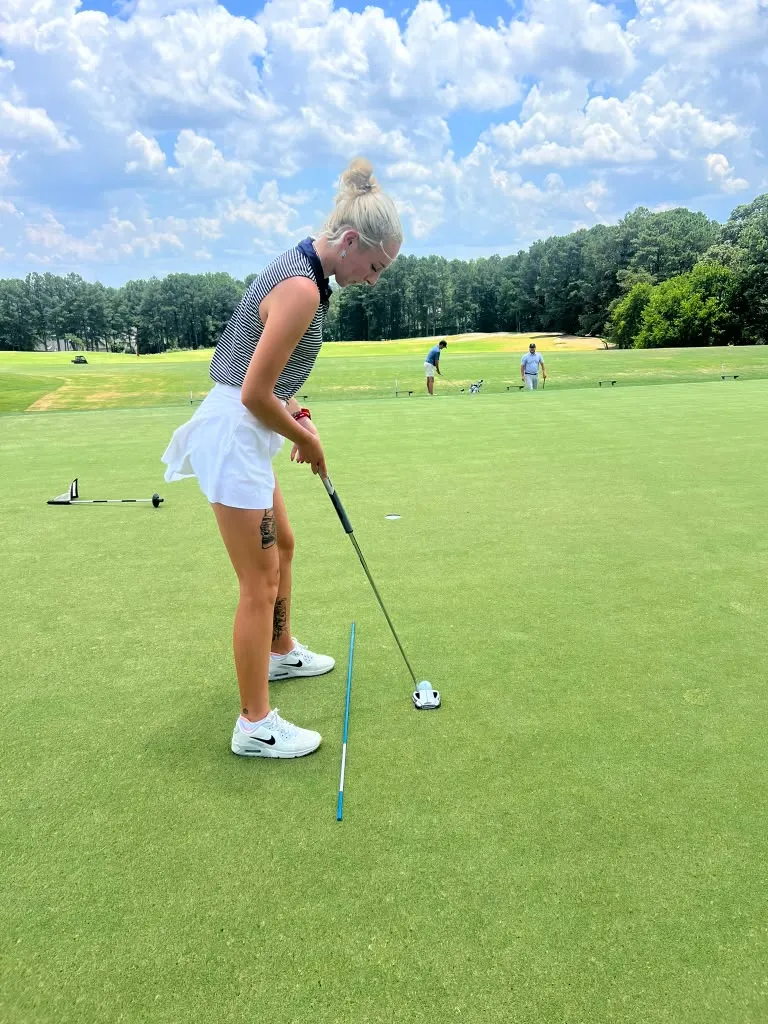 A junior golfer participating in MBN instruction